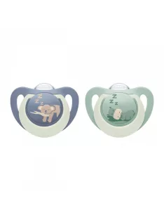 Baba cumi  NUK First Choice Night 0-6m 2 db Hippo/Koala