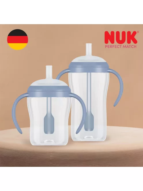 NUK Perfect Match tanuló cumisüveg szívószállal PENGUIN 150 ml