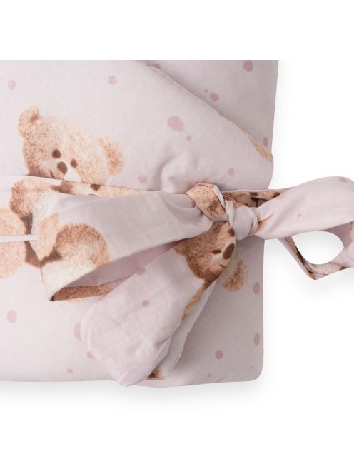 Gyerek pólya New Baby Love Teddy bear 80x80 cm pink