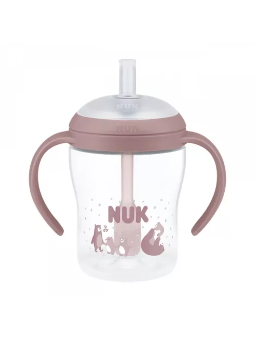 NUK Perfect Match tanuló cumisüveg szívószállal BEAR 150 ml