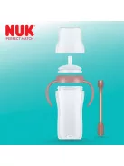 NUK Perfect Match tanuló cumisüveg szívószállal BEAR 260 ml