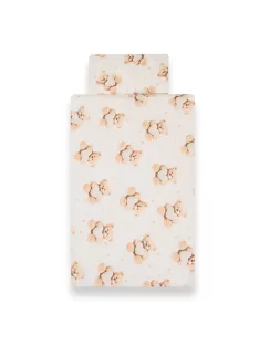  2-részes ágyneműhuzat New Baby Love Teddy Bear 90/120 cm beige
