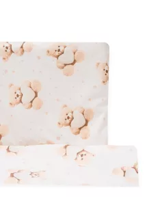   2-részes ágyneműhuzat New Baby Love Teddy Bear 90/120 cm beige