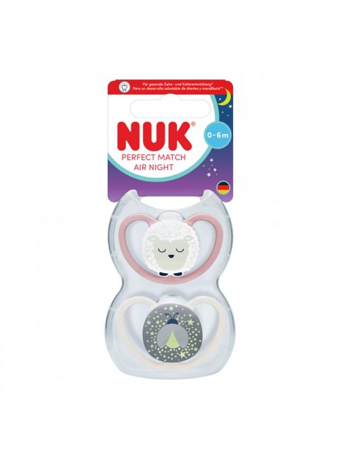 Baba cumi  NUK Perfect Match Air Night FIREFLY/SHEEP 0-6m 2db