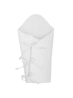 Luxus megkötős pólya Minka New Baby fehér 75x75 cm