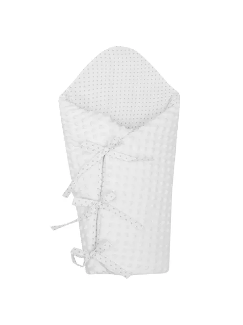 Luxus megkötős pólya Minka New Baby fehér 75x75 cm