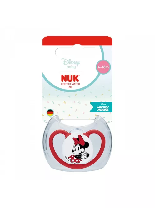 Baba cumi NUK Perfect Match Air Disney Mickey Mouse  6-18 hónapos red
