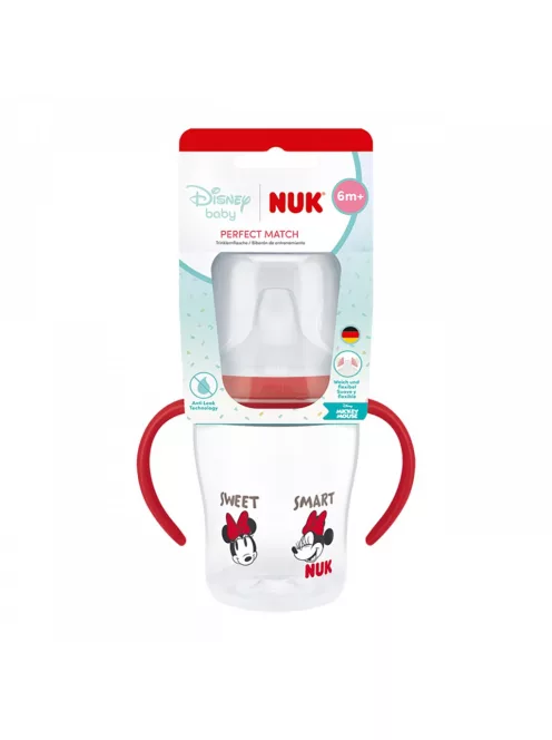 NUK Perfect Match tanuló cumisüveg DISNEY Minnie, red 150 ml