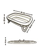 Összecsukható műanyag babakád Tega Baby pink