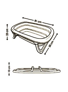 Összecsukható műanyag babakád Tega Baby pink