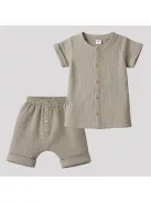 Baba muszlin ing rövidnadrággal New Baby linen