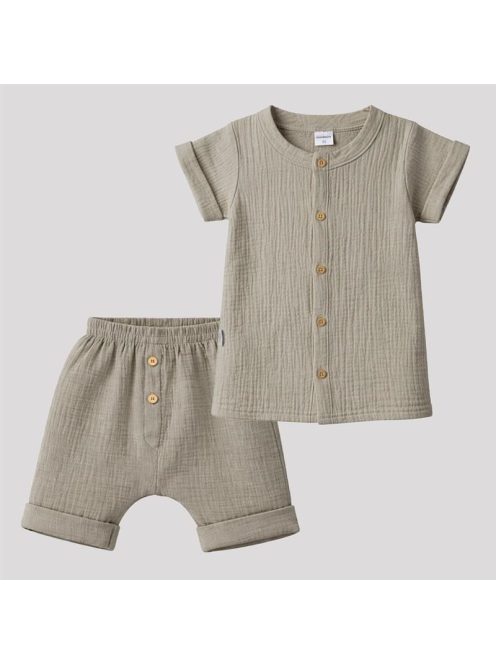 Baba muszlin ing rövidnadrággal New Baby linen