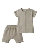 Baba muszlin ing rövidnadrággal New Baby linen
