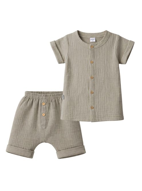 Baba muszlin ing rövidnadrággal New Baby linen