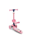 FUZZY háromkerekű üléses-scooter egyensúlyozó roller gyerekeknek pink