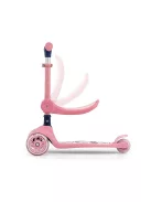 FUZZY háromkerekű üléses-scooter egyensúlyozó roller gyerekeknek pink