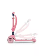FUZZY háromkerekű üléses-scooter egyensúlyozó roller gyerekeknek pink