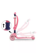 FUZZY háromkerekű üléses-scooter egyensúlyozó roller gyerekeknek pink