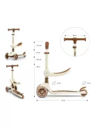 FUZZY háromkerekű üléses-scooter egyensúlyozó roller gyerekeknek classic