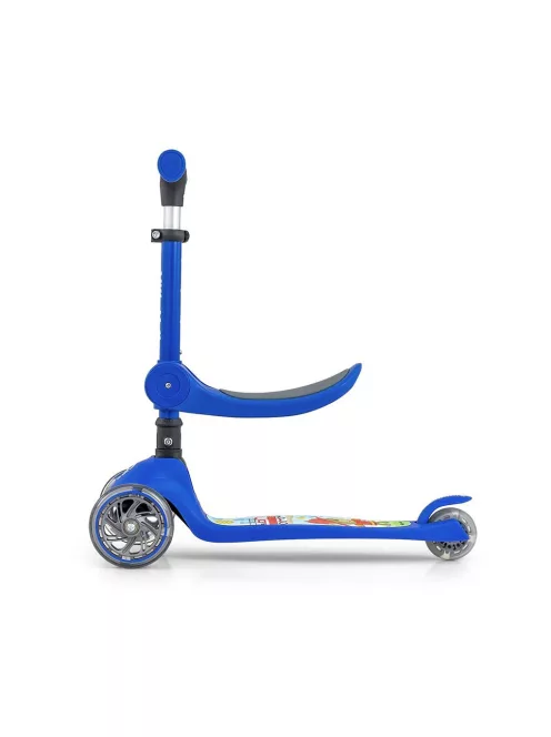 FUZZY háromkerekű üléses-scooter egyensúlyozó roller gyerekeknek blue