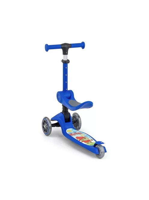 FUZZY háromkerekű üléses-scooter egyensúlyozó roller gyerekeknek blue