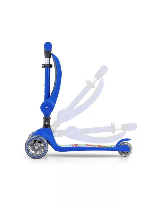 FUZZY háromkerekű üléses-scooter egyensúlyozó roller gyerekeknek blue