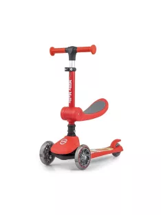   FUZZY háromkerekű üléses-scooter egyensúlyozó roller gyerekeknek red