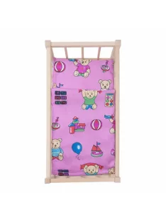 Fa babaágy-bölcső ágyneművel Baby Mix bears