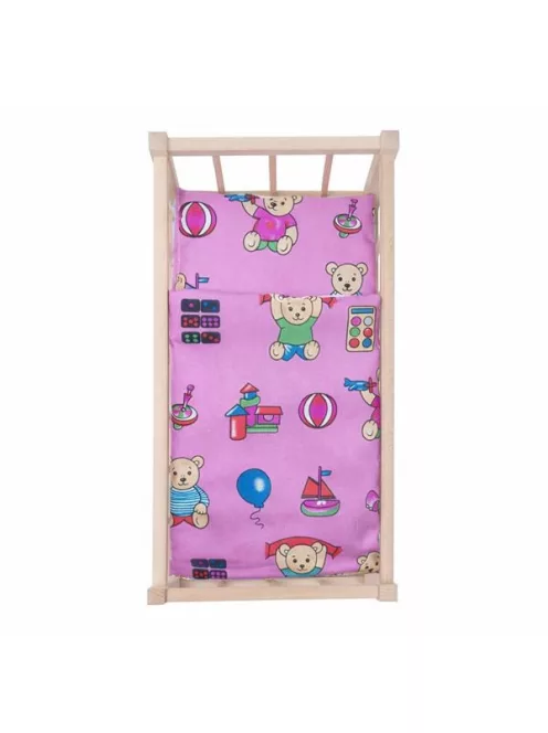 Fa babaágy-bölcső ágyneművel Baby Mix bears