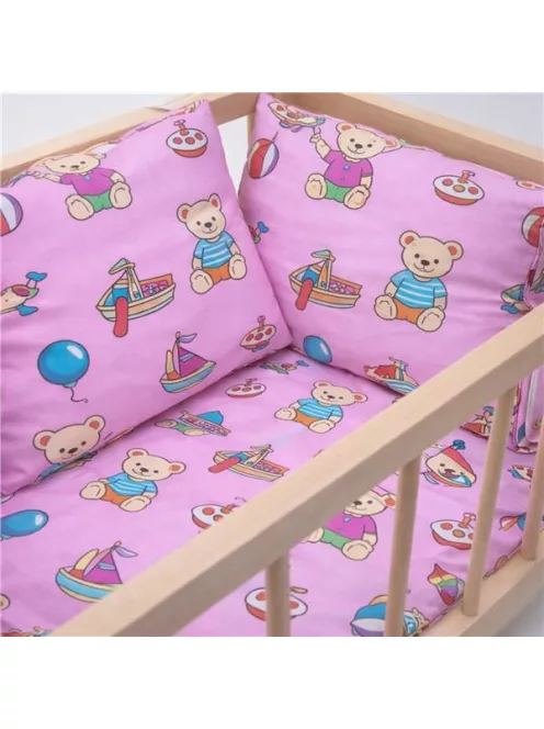 Fa babaágy-bölcső ágyneművel Baby Mix bears