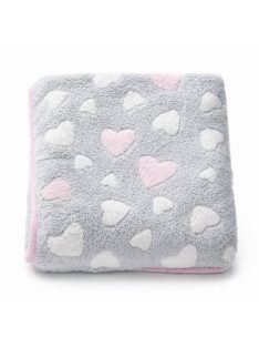 Baba takaró New Baby 80x90 heart pink