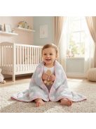 Baba takaró New Baby 80x90 heart pink