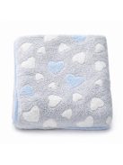 Baba takaró New Baby 80x90 heart blue