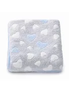 Baba takaró New Baby 80x90 heart blue