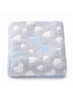 Baba takaró New Baby 80x90 heart blue