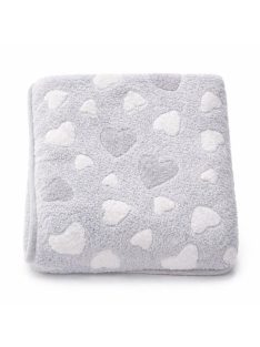 Baba takaró New Baby 80x90 heart grey