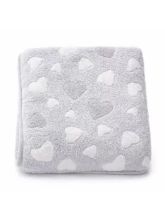 Baba takaró New Baby 80x90 heart grey