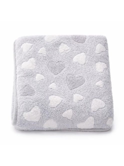 Baba takaró New Baby 80x90 heart grey