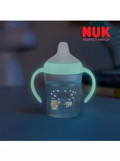   NUK Perfect Match tanulópalack 150 ml, szilikon itatófejjel és hőmérséklet-ellenőrzéssel, világító