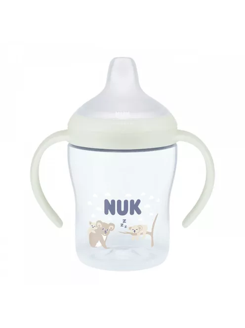 NUK Perfect Match tanulópalack 150 ml, szilikon itatófejjel és hőmérséklet-ellenőrzéssel, világító