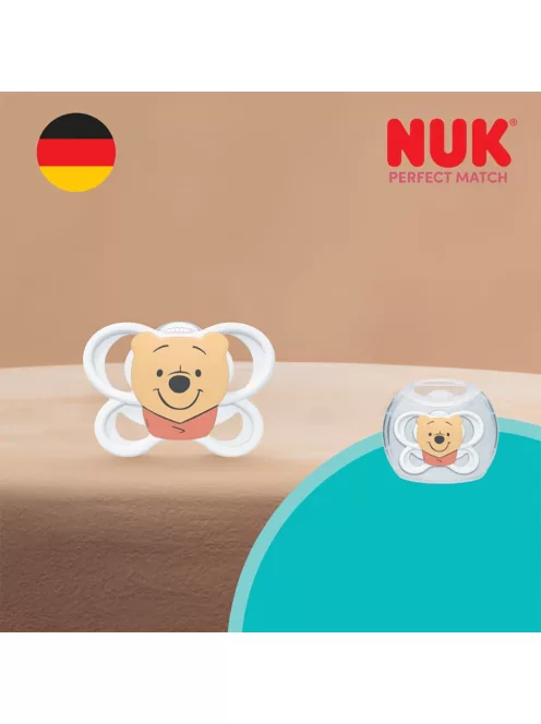 Baba cumi NUK Perfect Match Air Disney Maci Pu 0–6 hónapos white