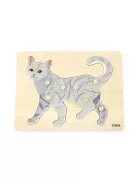Gyermek fa puzzle Viga Cat