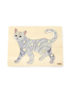 Gyermek fa puzzle Viga Cat