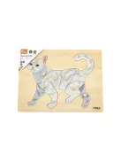 Gyermek fa puzzle Viga Cat