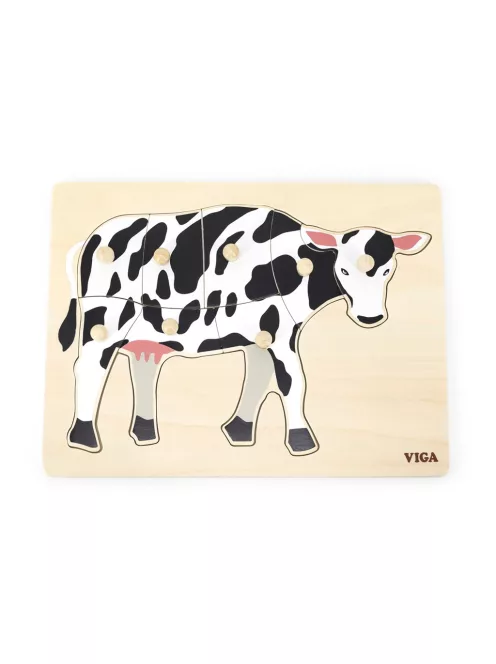 Gyermek fa puzzle Viga Cow