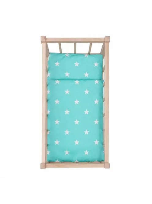 Fa babaágy-bölcső ágyneművel Baby Mix stars mint