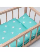 Fa babaágy-bölcső ágyneművel Baby Mix stars mint