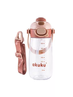 Iskolai kulacs szívószállal Akuku 480 ml, mocha