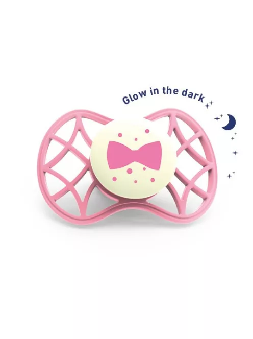 Nuvita Air.55 Cool! éjszakai cumi védőkupakkal 6hó+ - Glow Flamingo - 7085