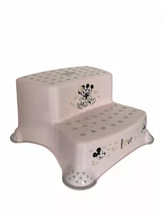   Lorelli Disney mintás lépcsős fellépő - Mickey Minnie Love Light Pink